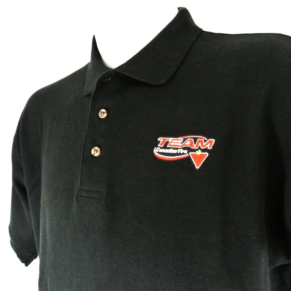 CANADIAN TIRE Team Store Employee Uniform Polo Shirt Black NEW Size L Large